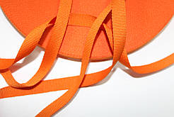 Тесьма Стрічка Репс 10мм помаранчевий бобіна 50м