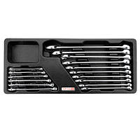 Набір ріжково-накидних ключів 6-24 мм 16 од. (в ложементі) TOPTUL GAAT1602 ORG