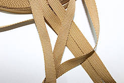 Тесьма Стрічка Репс 10мм темно-бежевий бобіна 50м