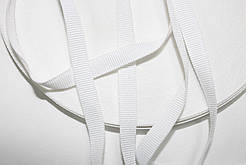 Тесьма Стрічка Репс 10мм білий бобіна 50м