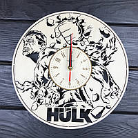 Концептуальные настенные часы в интерьер «Халк»