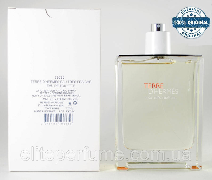 Tester Hermes Terre d'hermes Eau Tres Fraiche 100 ml Оригінал