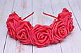 Обруч для волосся / ободок для волосся з великими трояндами червоний  75, фото 2