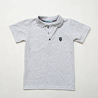 Футболка поло для хлопчика Classic SmileTme, Смайл Тайм,, светло-сера