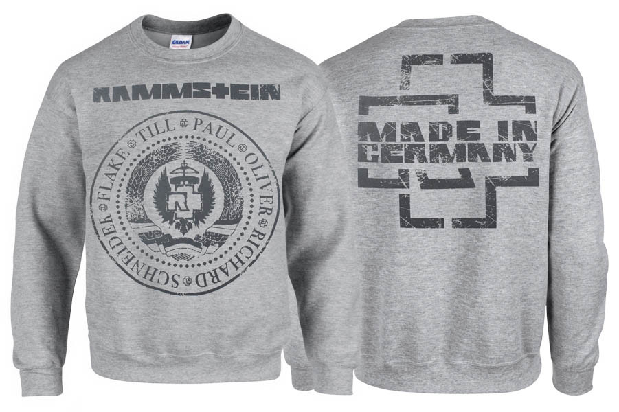 Толстовка Світшот РАМШТАЙН Made In Germany меланжева