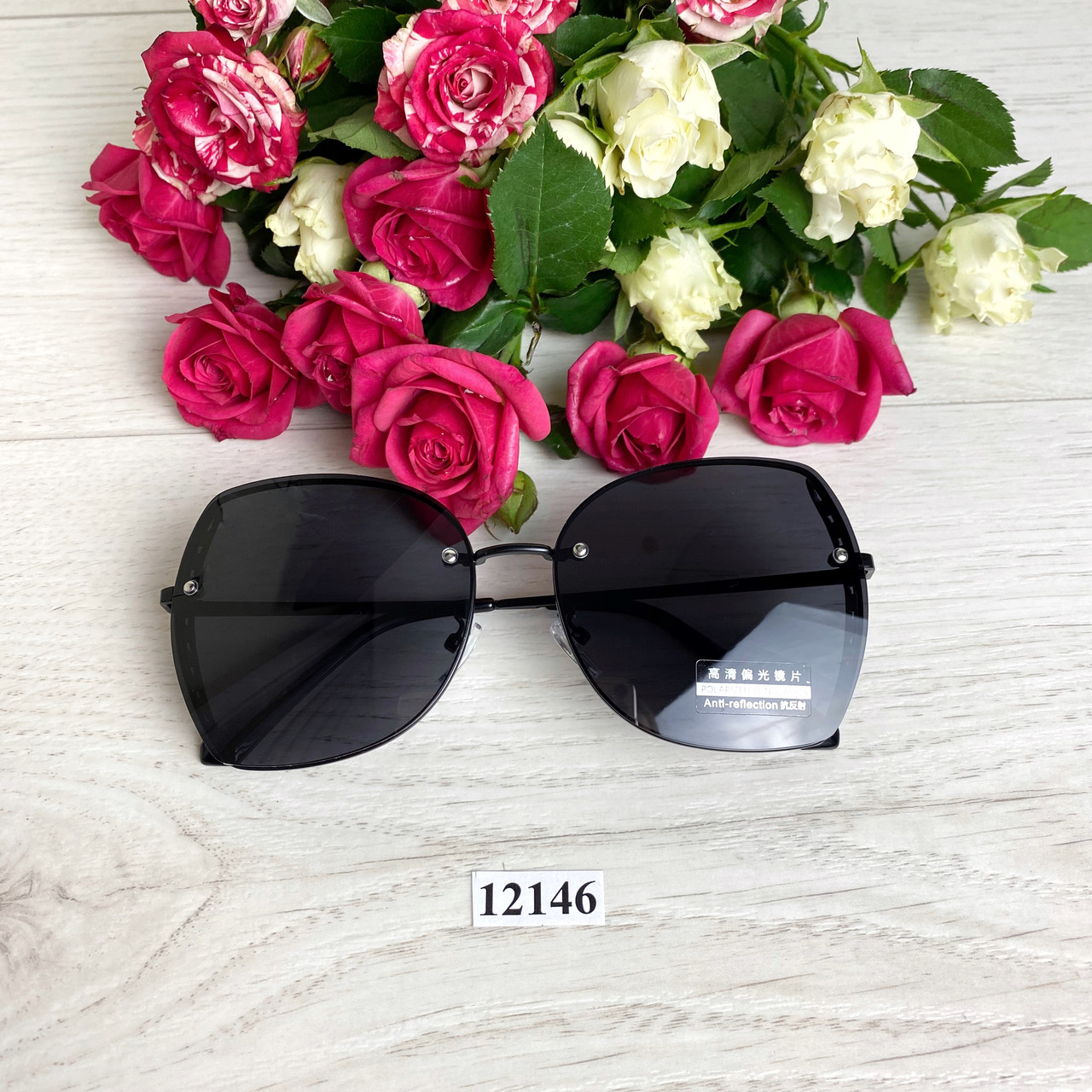 Стильні чорні сонцезахисні окуляри лінза polarized, фото 1