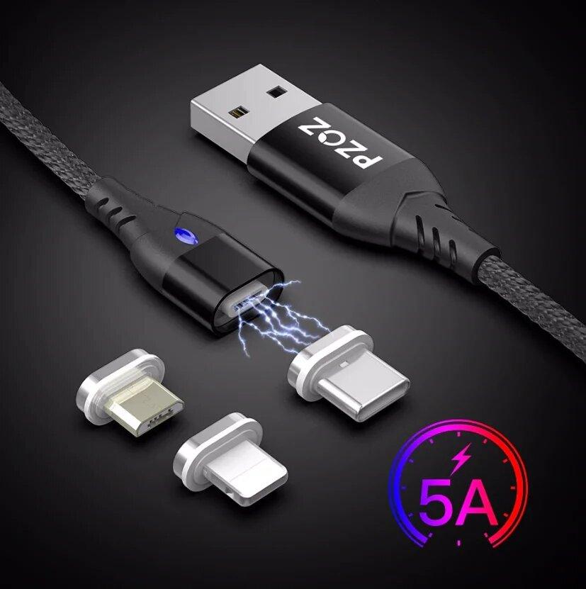 USB кабель PZOZ 5A Магнітний кабель