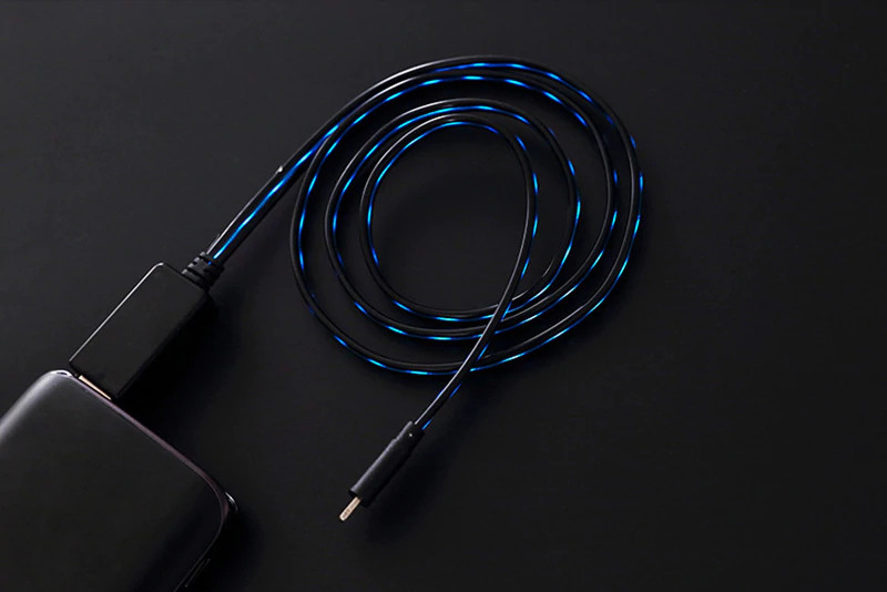 Кабель світлодіодний Тип usb C чорний