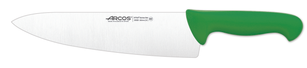 290821 Ніж кухарський 250 мм серія "2900" зелений