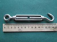 DIN 1480 - талреп крюк-кольцо с открытой муфтой, нержавеющая сталь А4 (AISI 316) М 6