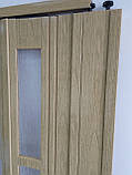 Двері гармошкою полуостекленные 1020х2030х12мм дуб, фото 3