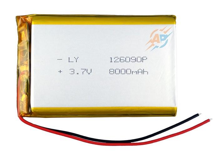 Акумулятор літій-полімерний 8000mAh, 3.7 v, 126090, фото 1