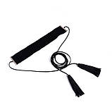 Широкий чокер із китицями чорний, фото 3