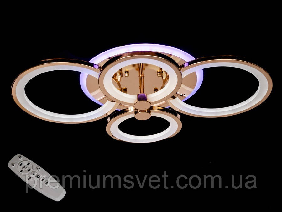 Люстра пристебна 8022/4 GD LED 3color dimmer