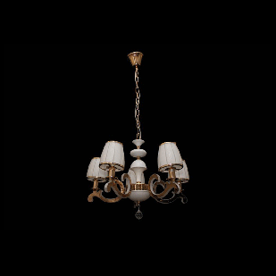 Современная классическая люстра на 5 лампочек СветМира с LED подсветкой рожков  LS-9427/5