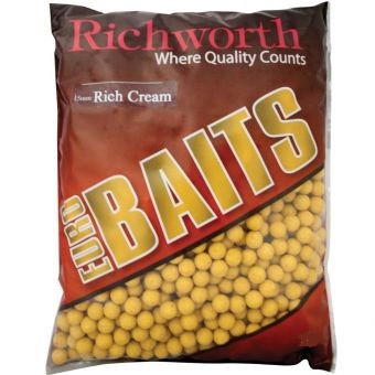 Тонучі бойли Richworth Euro Boilies Rich Cream 15mm 3kg (крем)