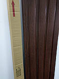 Гармошка ширмочка дуб темний 820х2030х0,6 мм гармошка розсувні міжкімнатні пластикова глуха, фото 5
