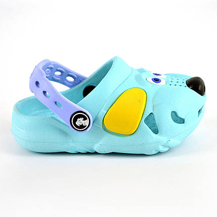 Сабо крокси дитячі 18-24 розмір Бірюзово-блакитний, фото 2