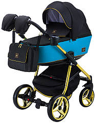 Дитяча універсальна коляска 2 в 1 Adamex Barcelona Polar (Gold) BR608 (Адамекс Барселона, Польща)