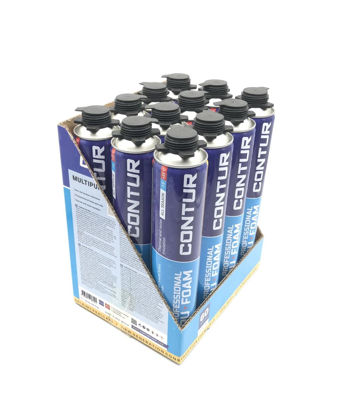 Упаковка монтажної піни. CONTUR 750 PRO (BOX 12 шт)