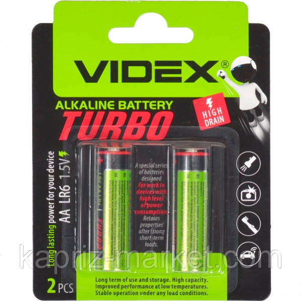 Батарейка Videx LR06 /AA Alkalinе( лужна), ціна за 1 шт.