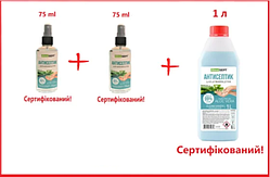 Засіб для дезінфекції шкіри рук AlmaSEPT з Алое Віра 1л!0.75 мл!0.75 мл