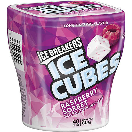 Жуйка Ice Cubes Raspberry Sorbet, 40 шт., фото 2