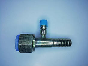 Фітінг №12 0' сталь, з сервісним клапаном