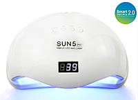 UV+LED лампа для маникюра SUN 5 PRO на две руки 72W, светодиодов - 36шт ON