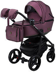 Дитяча універсальна коляска 2 в 1 Adamex Barcelona шкіра 100% Y233 (Адамекс Барселона, Польща)