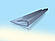 Торцевий профіль для полікарбонату 8 мм довжина 2,1 метра прозорий і бронза, фото 3