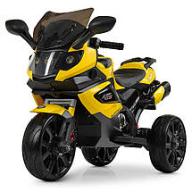 Електромотоцикл дитячий до 25 кг Bambi M 3986EL-6 жовтий, фото 6