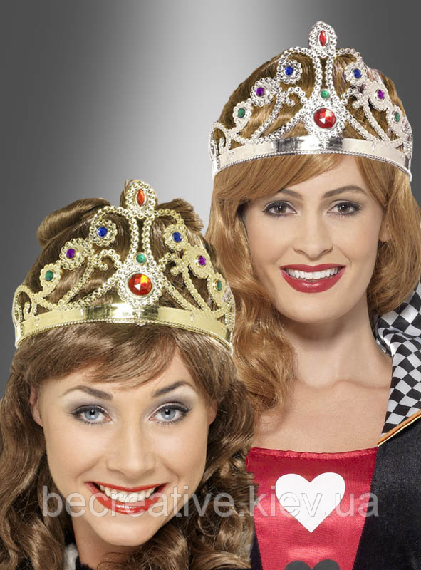 Карнавальна корона королеви в золоті або серебрі