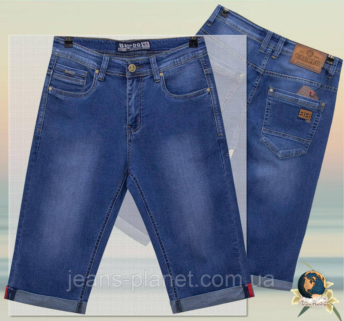 Шорти бріджі чоловічі джинсові світло-синього кольору, фото 1