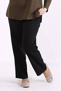 B073-2 | Чорні льняні штани жіночі великого розміру