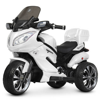Електромотоцикл дитячий на радіокеруванні Suzuki Bambi M 4204EBLR-1 білий, фото 1