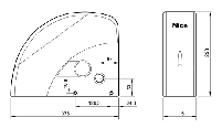 Комплект електропривода для промислових секційних воріт NICE Soon SO 2000, фото 2