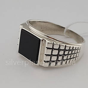Чоловіча срібна печатка з оніксом 124 20.5