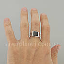 Чоловіча срібна печатка з оніксом 124 20.5, фото 10