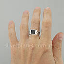 Чоловіча срібна печатка з оніксом 124 20.5, фото 8