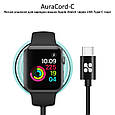 Бездротовий зарядний пристрій Promate AuraCord-С для Apple Watch з MFI USB-C 1 м Black (auracord-c.black), фото 6