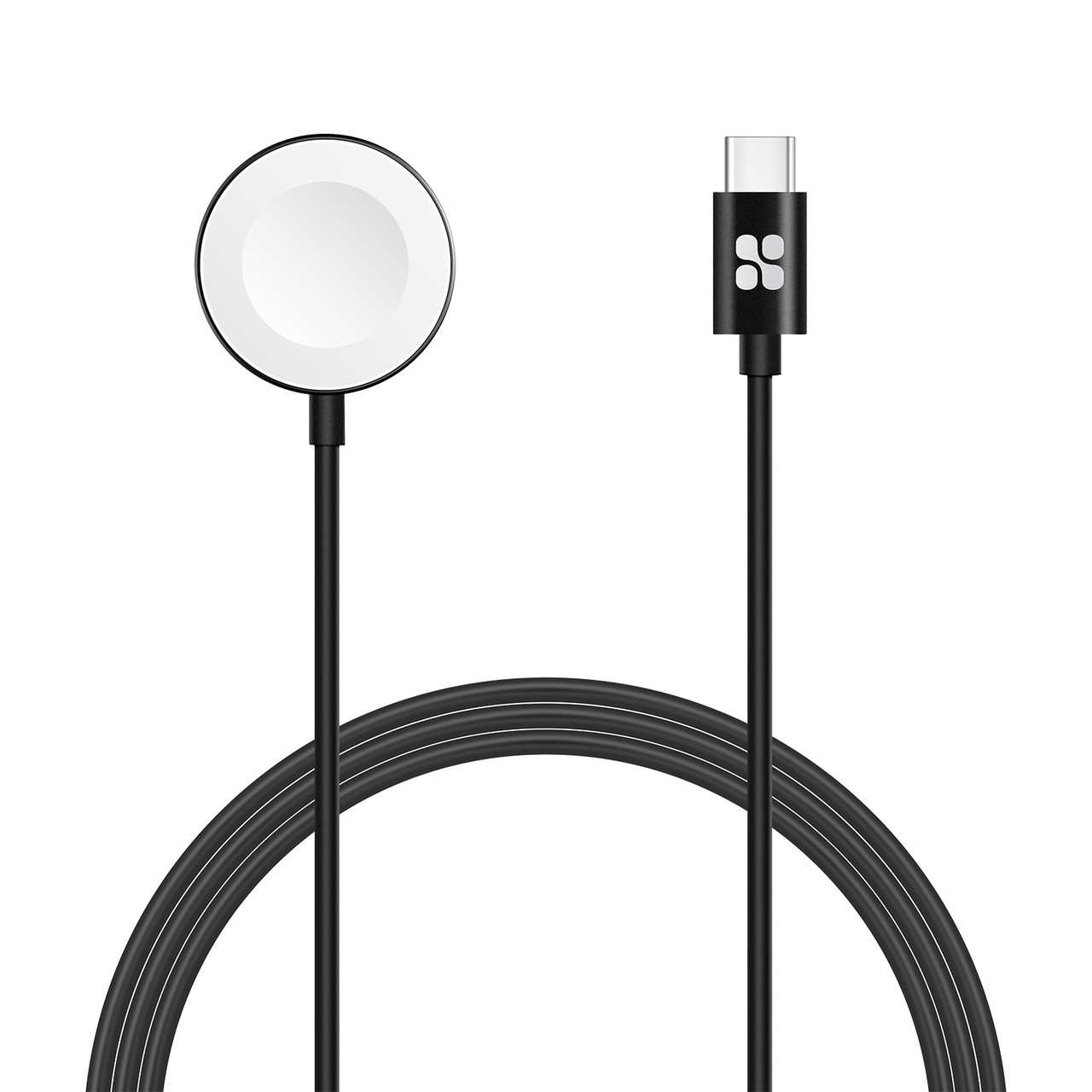 Бездротовий зарядний пристрій Promate AuraCord-С для Apple Watch з MFI USB-C 1 м Black (auracord-c.black)