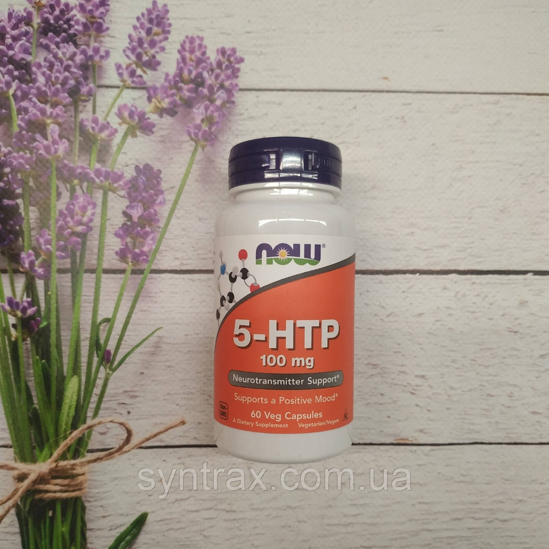 Now Foods 5-HTP 60 veg caps 100 mg, 5-штп Нау фудс