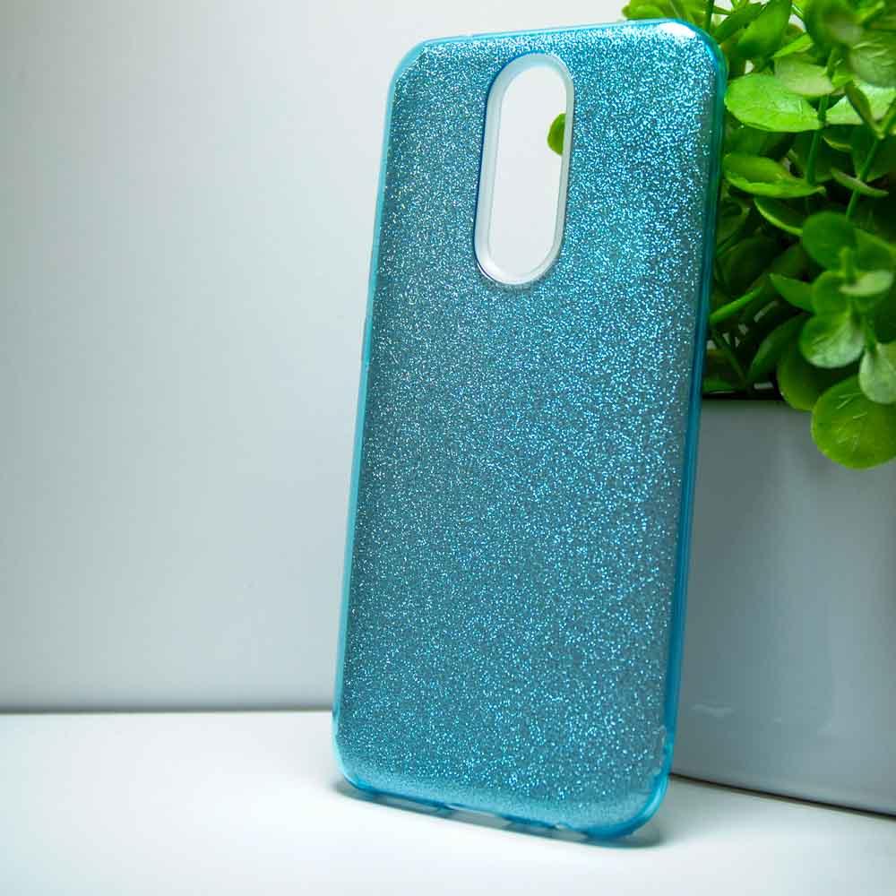 Силіконовий чохол Xiaomi Redmi 8 "Блискітки" Синій (blue)