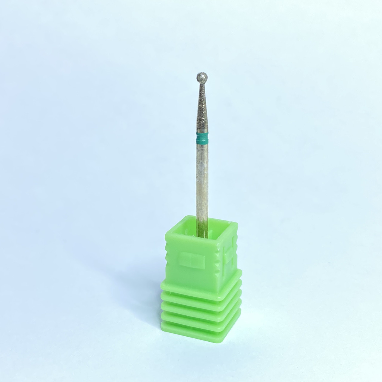 Фреза алмазна кулька для манікюру зелена насічка (В)