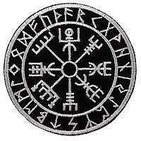 Нашивка с вышивкой VEGVISIR рунический компас в футарке