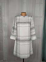 Платье женское Н&М XS 40\42 белое в черные полоски (2233)
