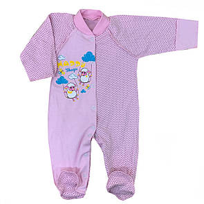 Комбінезон ясельний дівчинці горох з малюнком