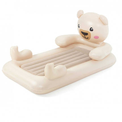 Дитяча надувна велюр-ліжко Bestway Ведмедик Teddy 67712, фото 1