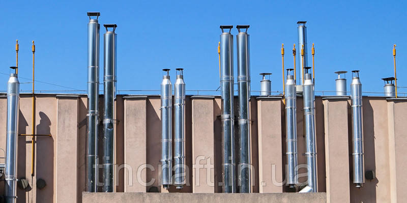 Виробничий димохід — димоходи для промислових об'єктів великих розмірів із неіржавкої сталі
